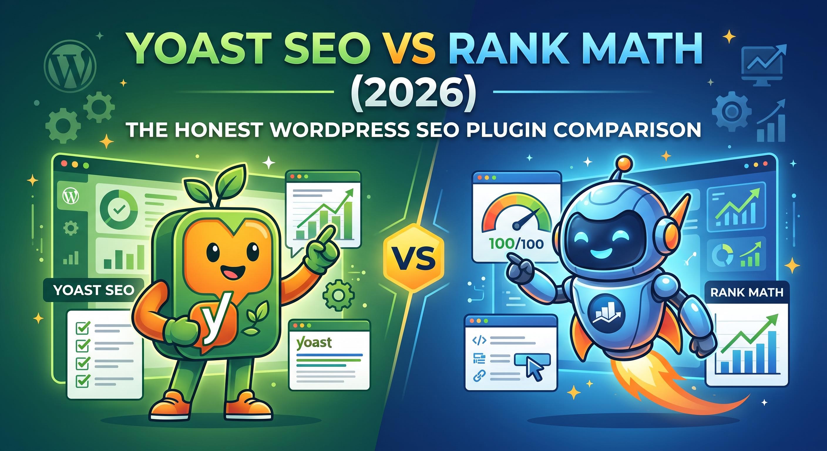 Yoast SEO vs Rank Math (2026): The Honest WordPress SEO Plugin Comparison